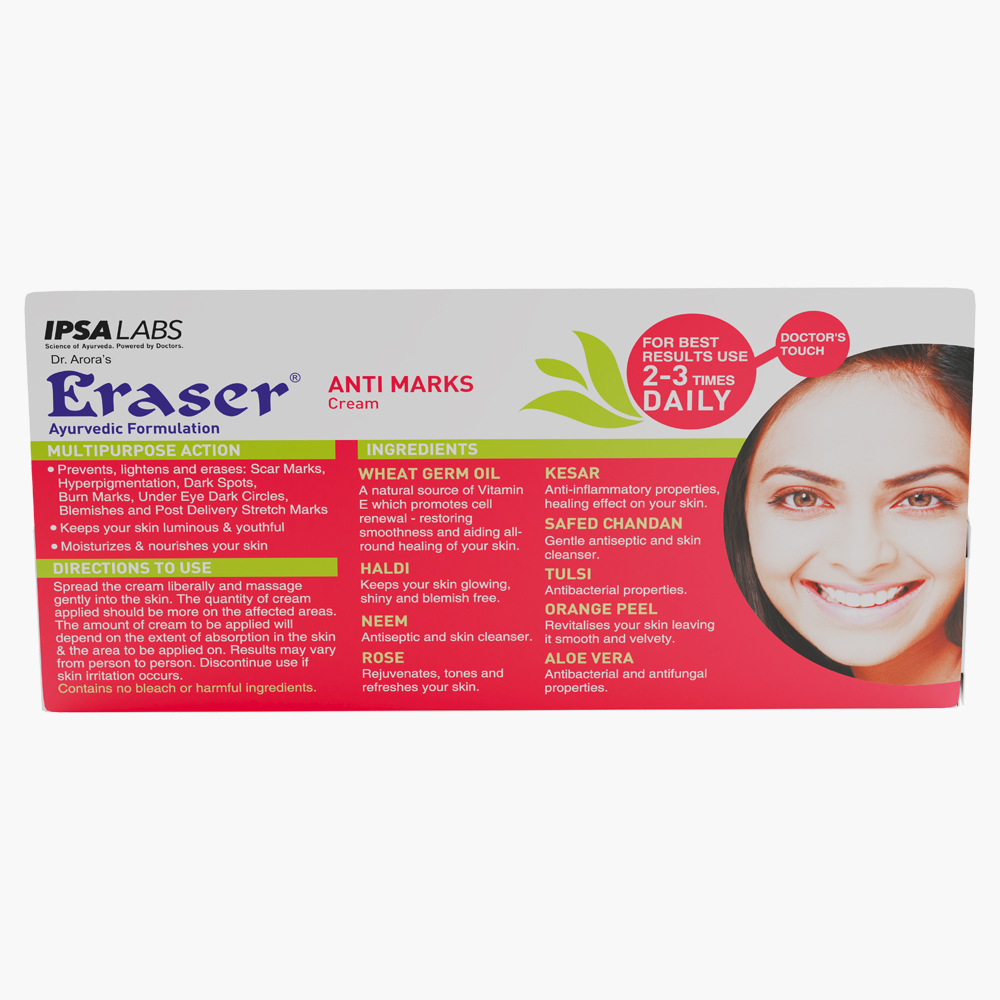 Eraser Ayurvedic Anti Marks Cream - 15/25 GM - Image 3